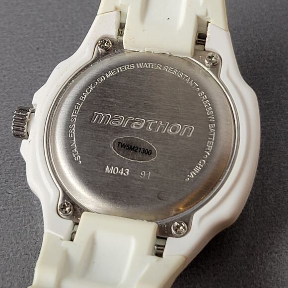 Marathon Quartz Watch White Case Silicone Band 50M Water Resistant 1.42" Dial - Picture 6 of 14